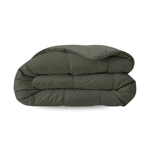 Couette d'été Zelesta Pure Uni Cotton - Olive Noir