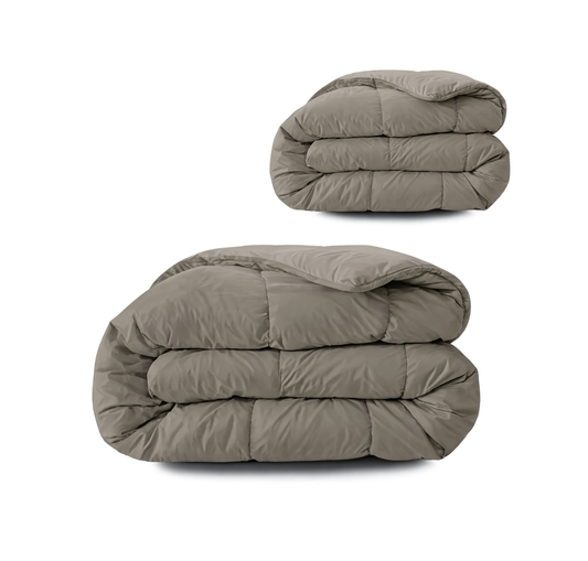 Couette Zelesta Pure Uni 4 Saisons Sans Coutures en Coton – Anthracite