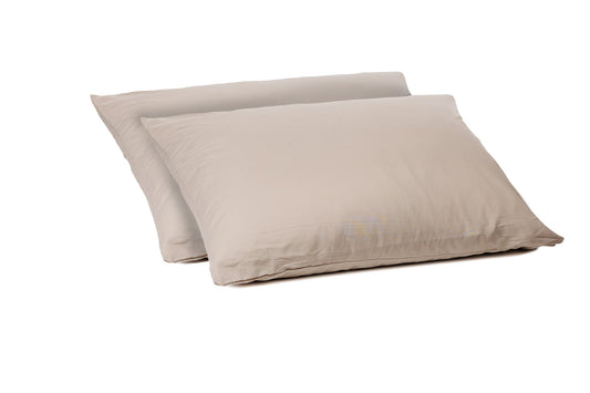 Zelesta Comfort Uni Taie d'Oreiller Set de 2 - Taupe