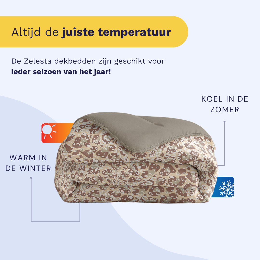 Couette Zelesta Comfort Design - Panthère Sable
