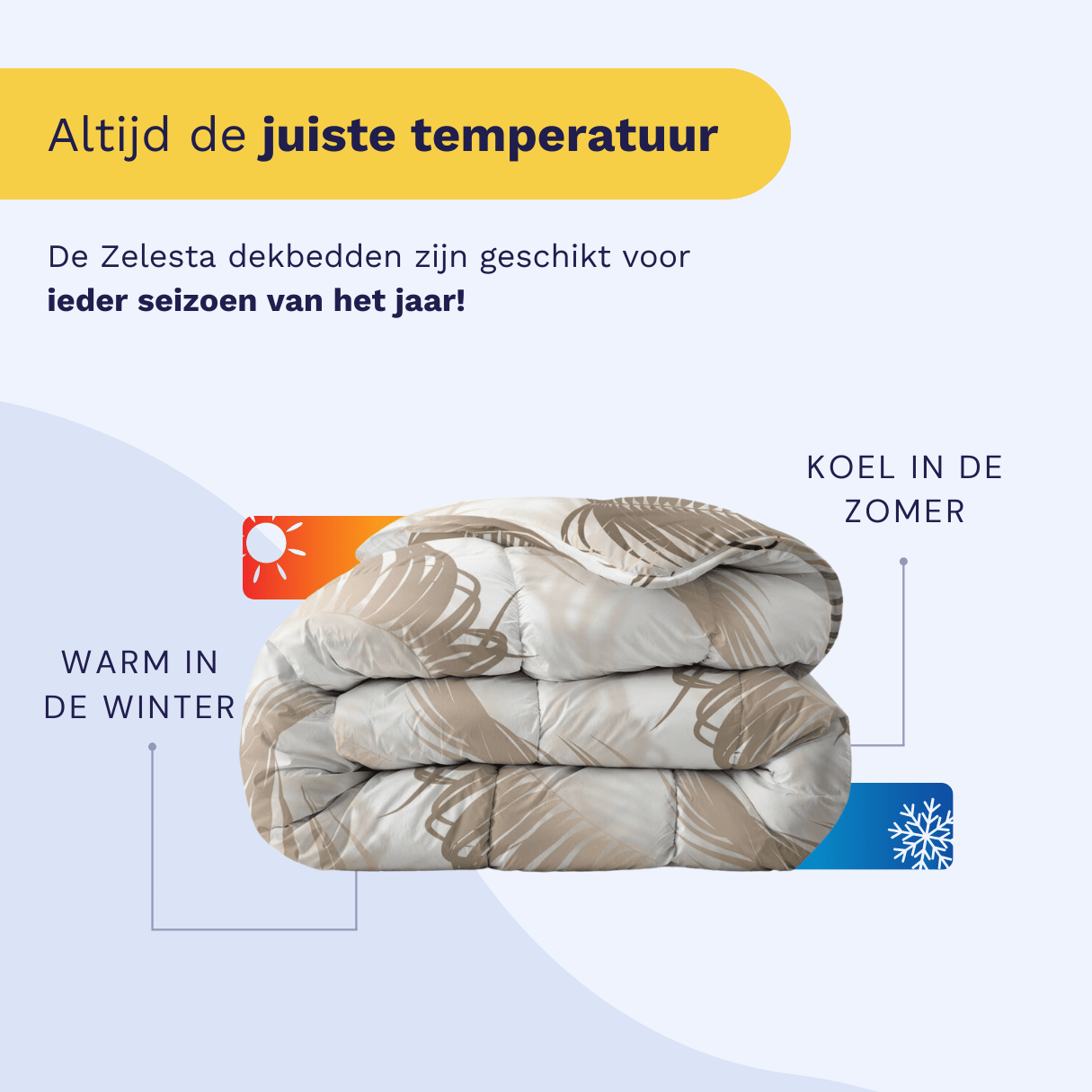 Couette Zelesta Everyday Design - Feuilles de palmier
