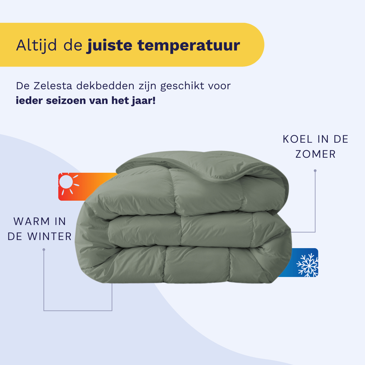 Zelesta Everyday Uni Couette - Vert Pastel