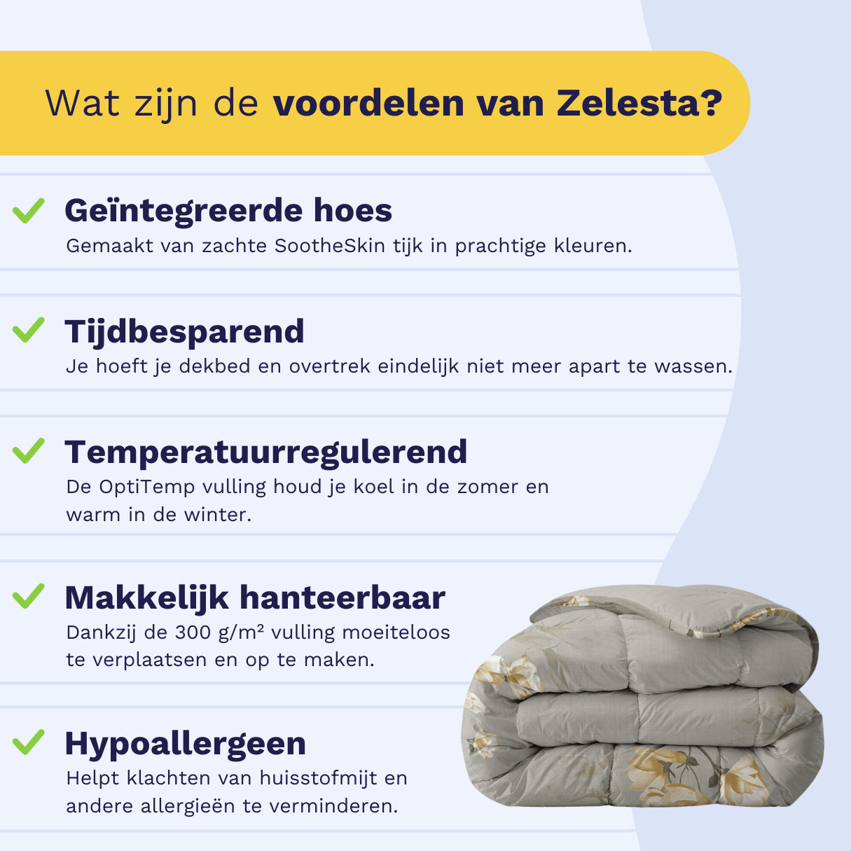 Couette Zelesta Everyday Design - Fleur Blanche