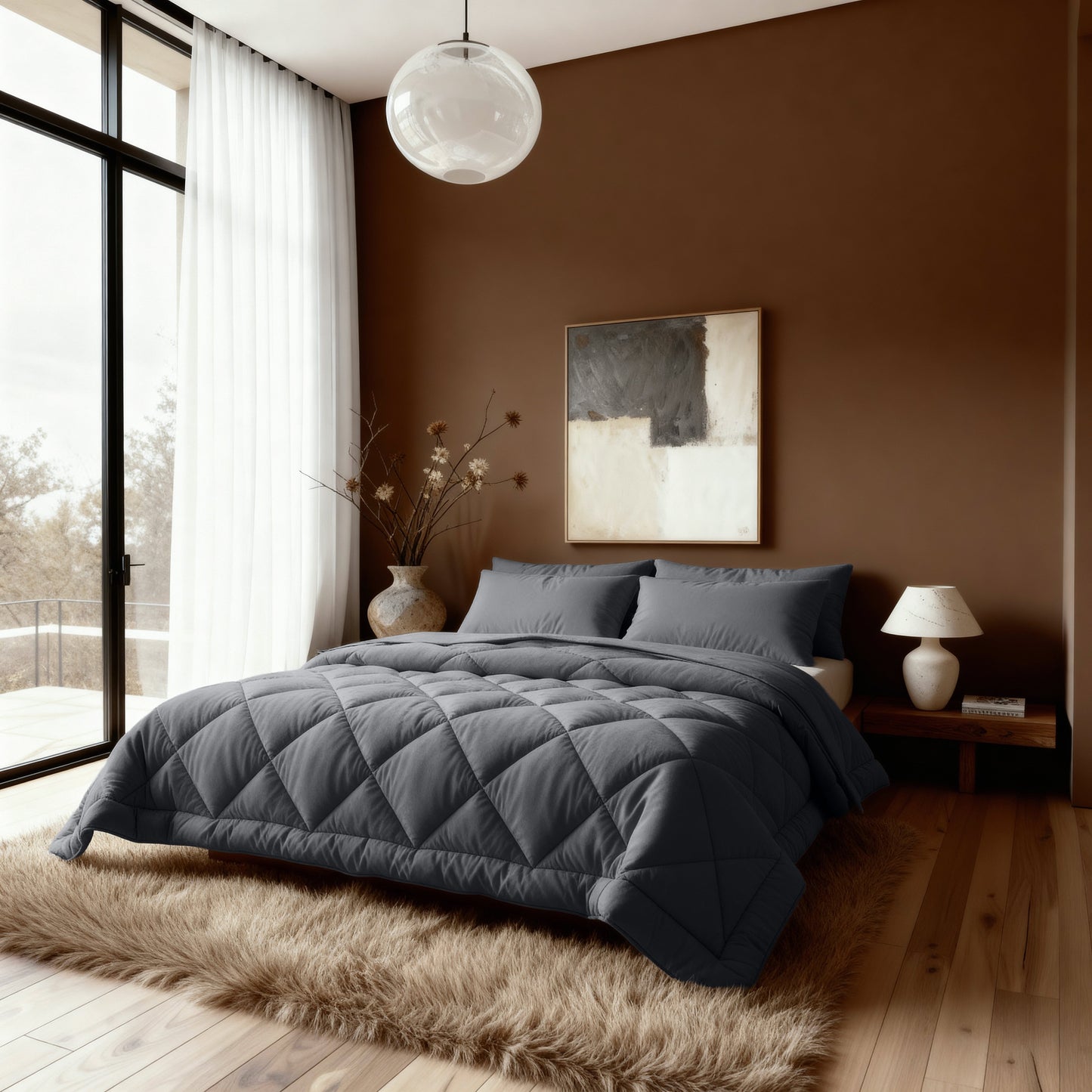 Couette Zelesta Comfort Uni Diamond - Anthracite