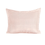 Zelesta Deluxe Hotel Stripe Satin-Baumwolle Kissenbezug-Set, 2 Stück - Rosa