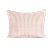 Zelesta Deluxe Hotel Stripe Satin Cotton Taies d'oreiller Lot de 2 - Rose