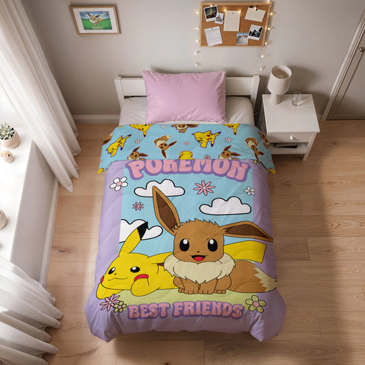 Kids Dekbed - Pokémon - Pikachu & Eevee