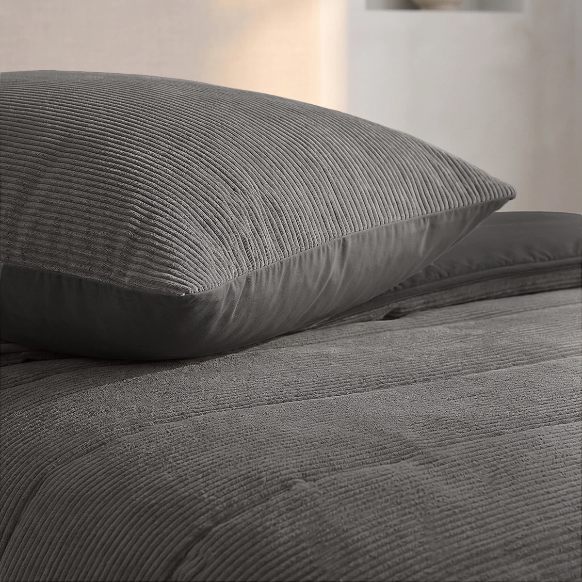 Zelesta Special Corduroy Cotton Couette - Anthracite