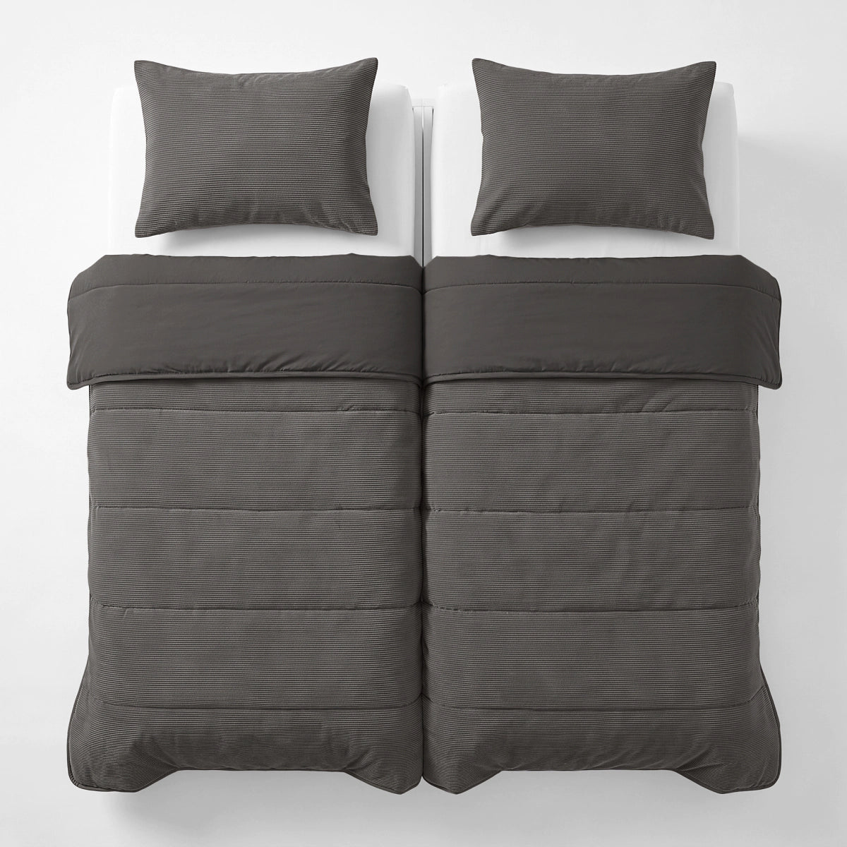 Zelesta Special Corduroy Cotton Kissenbezug-Set, 2 Stück - Anthrazit