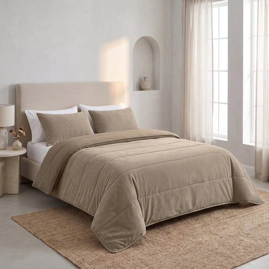 Zelesta Special Corduroy Cotton Couette - Taupe