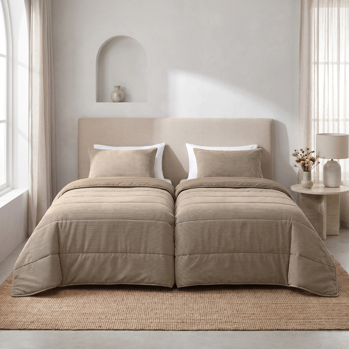 Zelesta Special Corduroy Cotton Bettdecke - Taupe