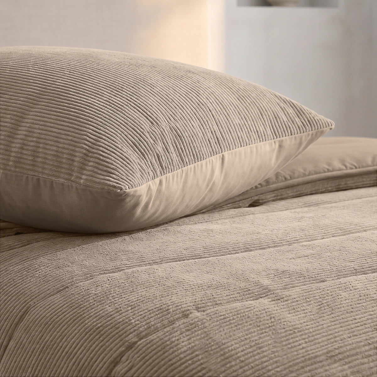 Zelesta Special Corduroy Cotton Bettdecke - Taupe