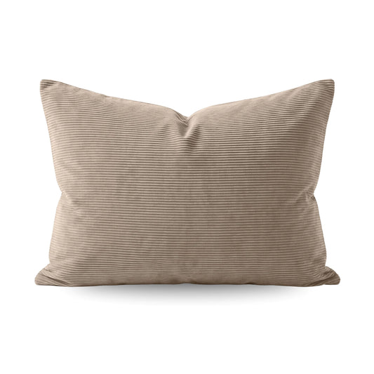 Zelesta Special Corduroy Cotton Taies d'oreiller Lot de 2 - Taupe