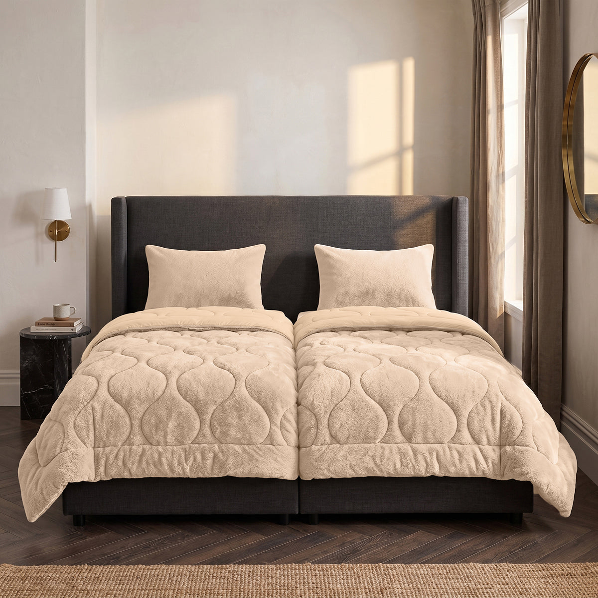 Zelesta Special Teddy Faux Fur Duvet - Cozy Cappuccino