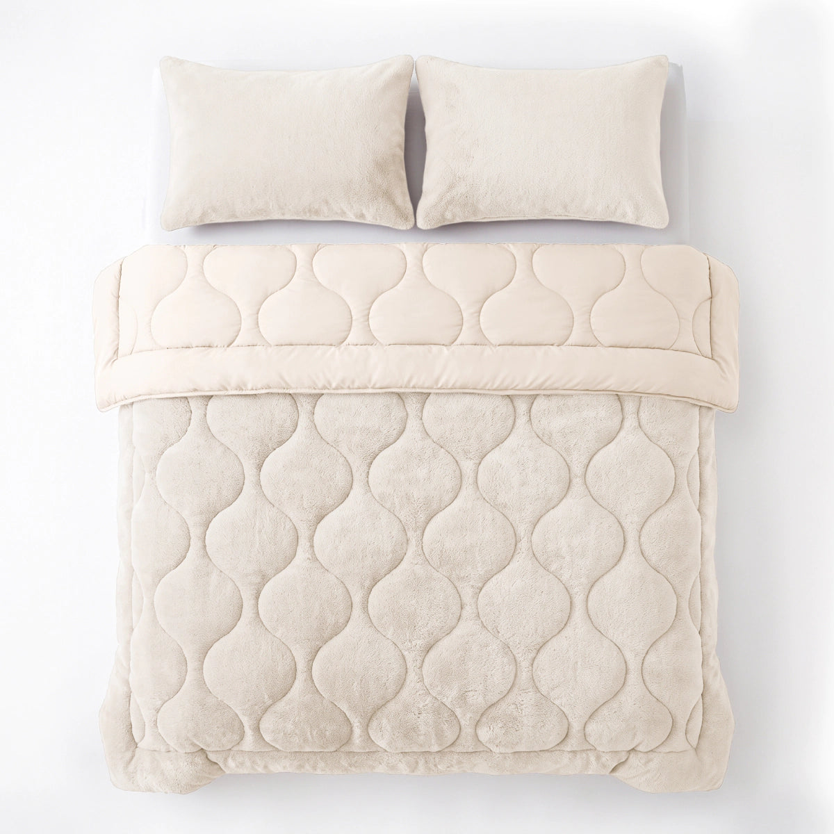 Zelesta Special Teddy Faux Fur Duvet - Marshmallow white