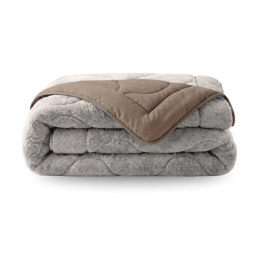 Zelesta Special Teddy Faux Fur Duvet - Moon Grey
