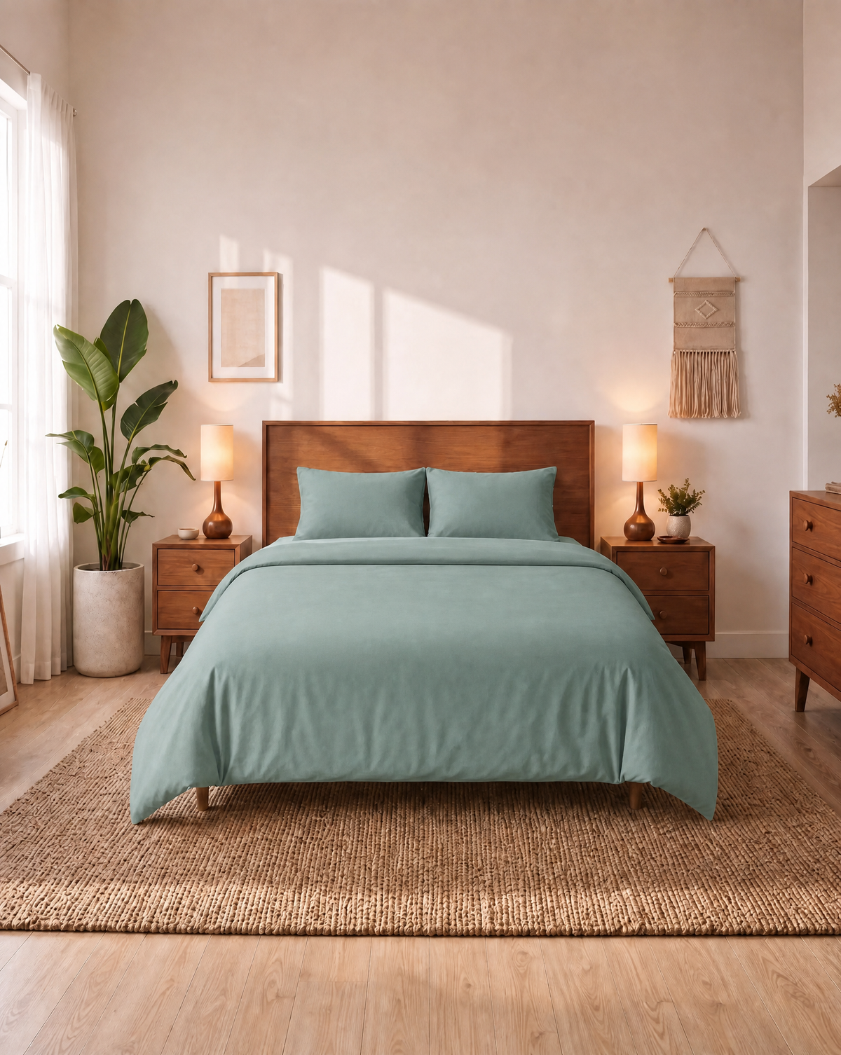 Zelesta Comfort Uni Nahtlose Bettdecke - Meeresgrün