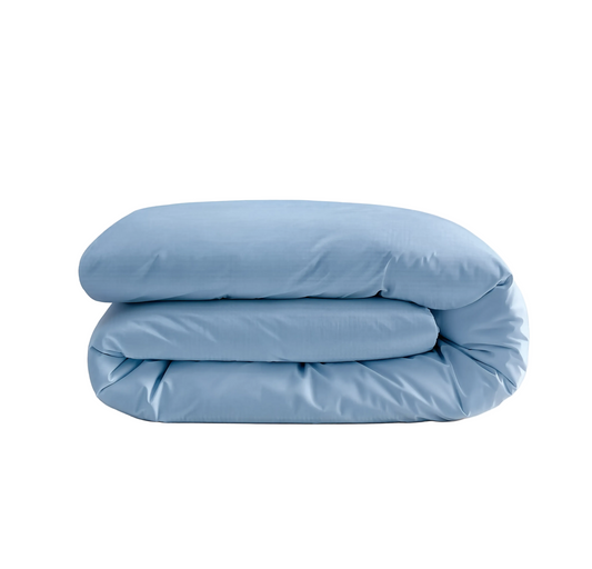 Zelesta Pure Uni Nahtlose Bettdecke aus Baumwolle - Soft Chambray Blau