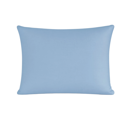 Zelesta Pure Uni Nahtloser Kissenbezug 2er-Set aus Baumwolle - Soft Chambray Blau