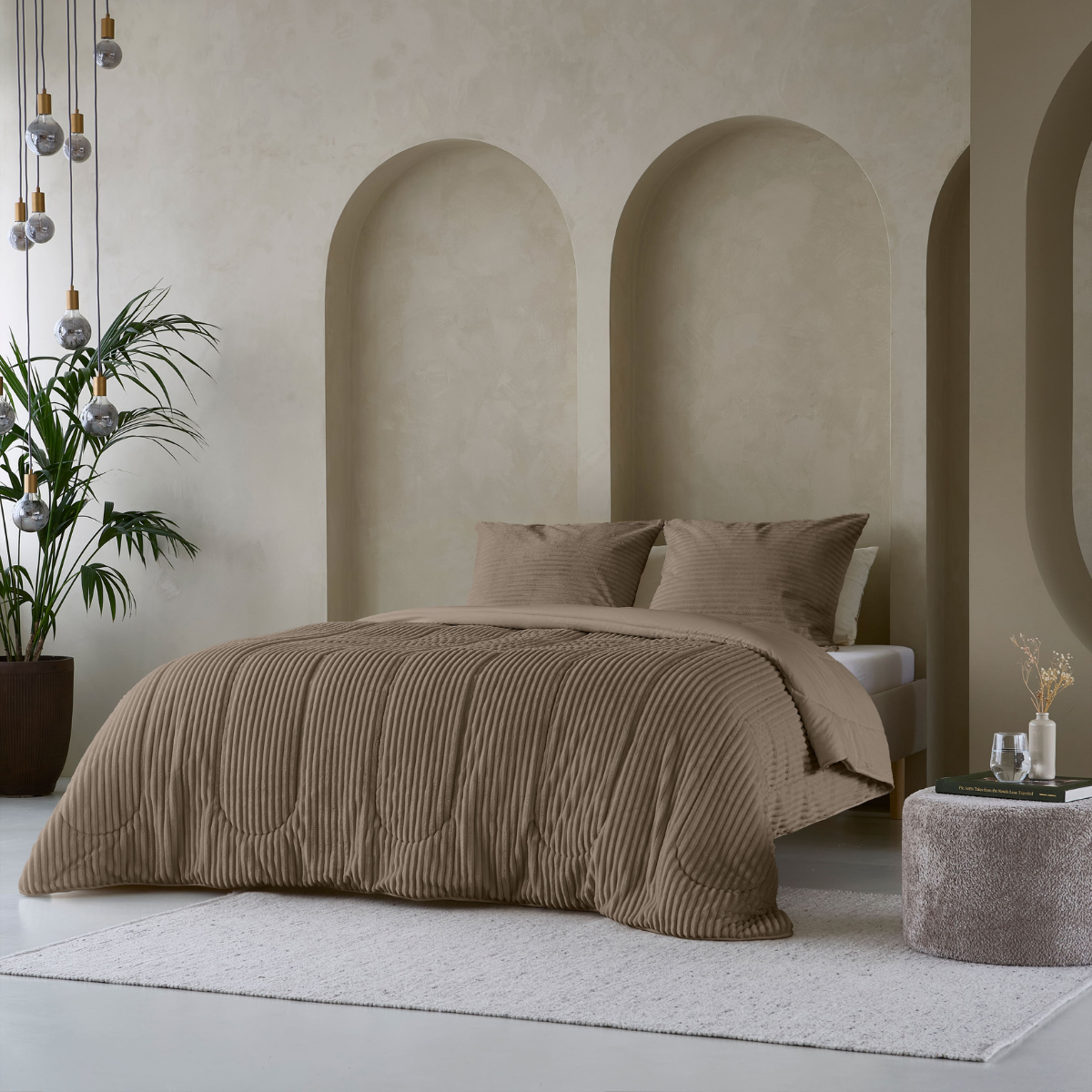 Couette Zelesta Special Teddy Groove - Taupe
