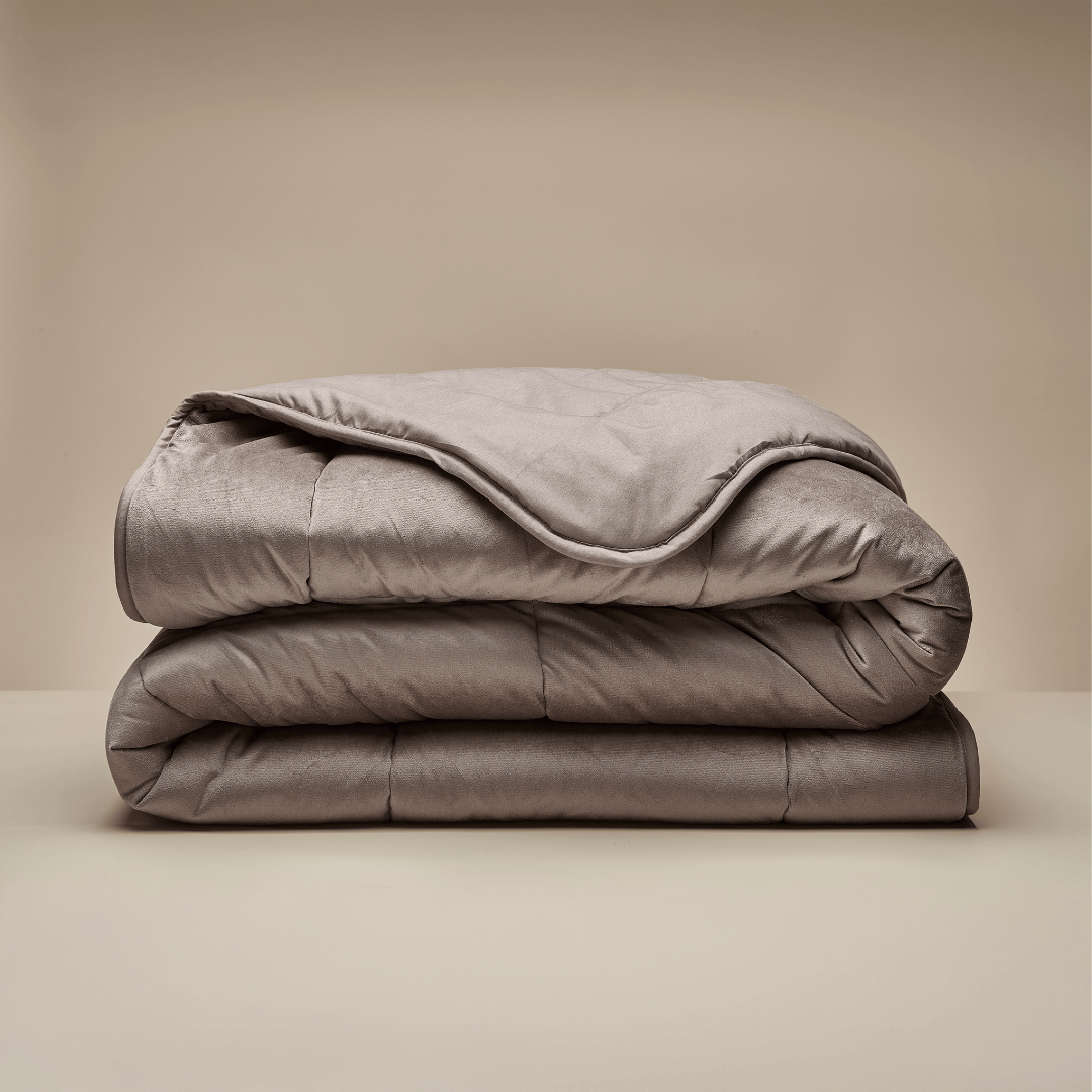Couette spéciale en velours Zelesta - Taupe