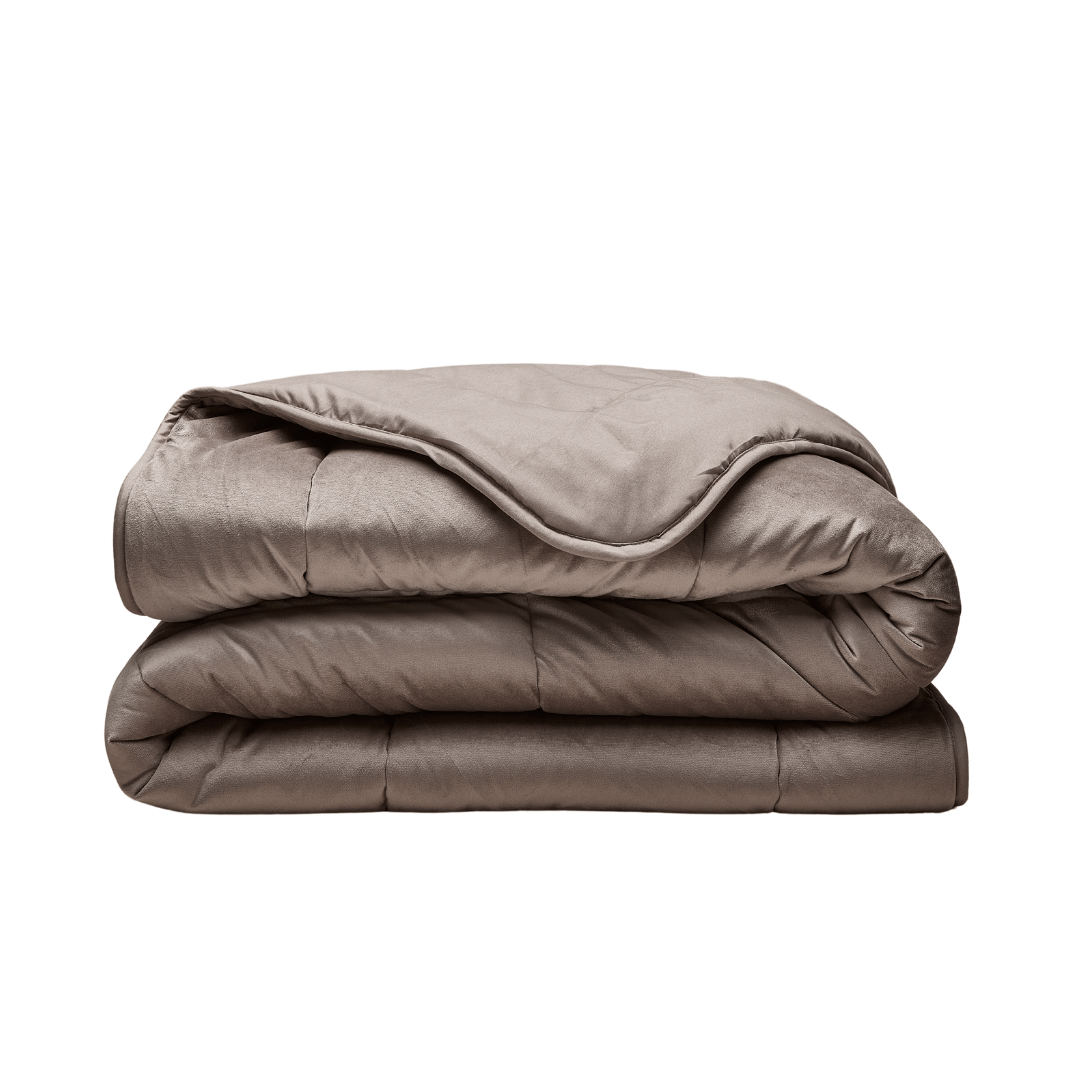 Couette spéciale en velours Zelesta - Taupe