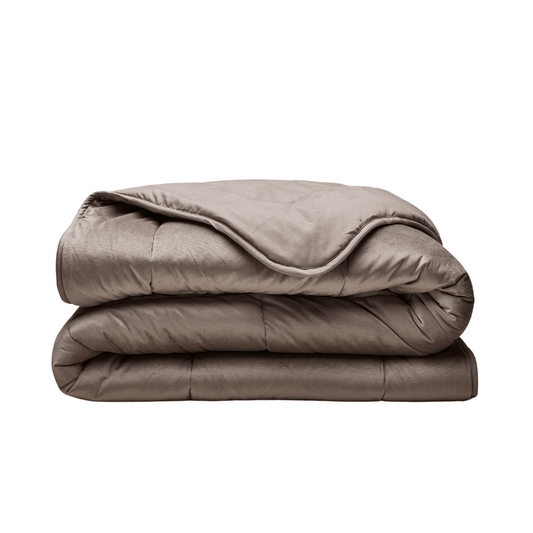 Couette spéciale en velours Zelesta - Taupe