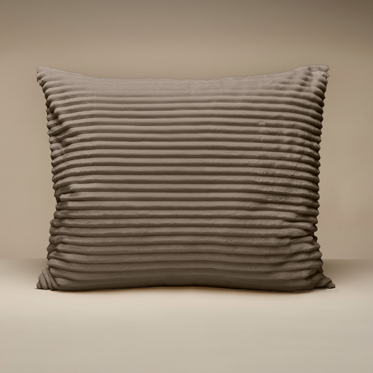 Ensemble de 2 taies d'oreiller Zelesta Special Teddy Groove - Taupe