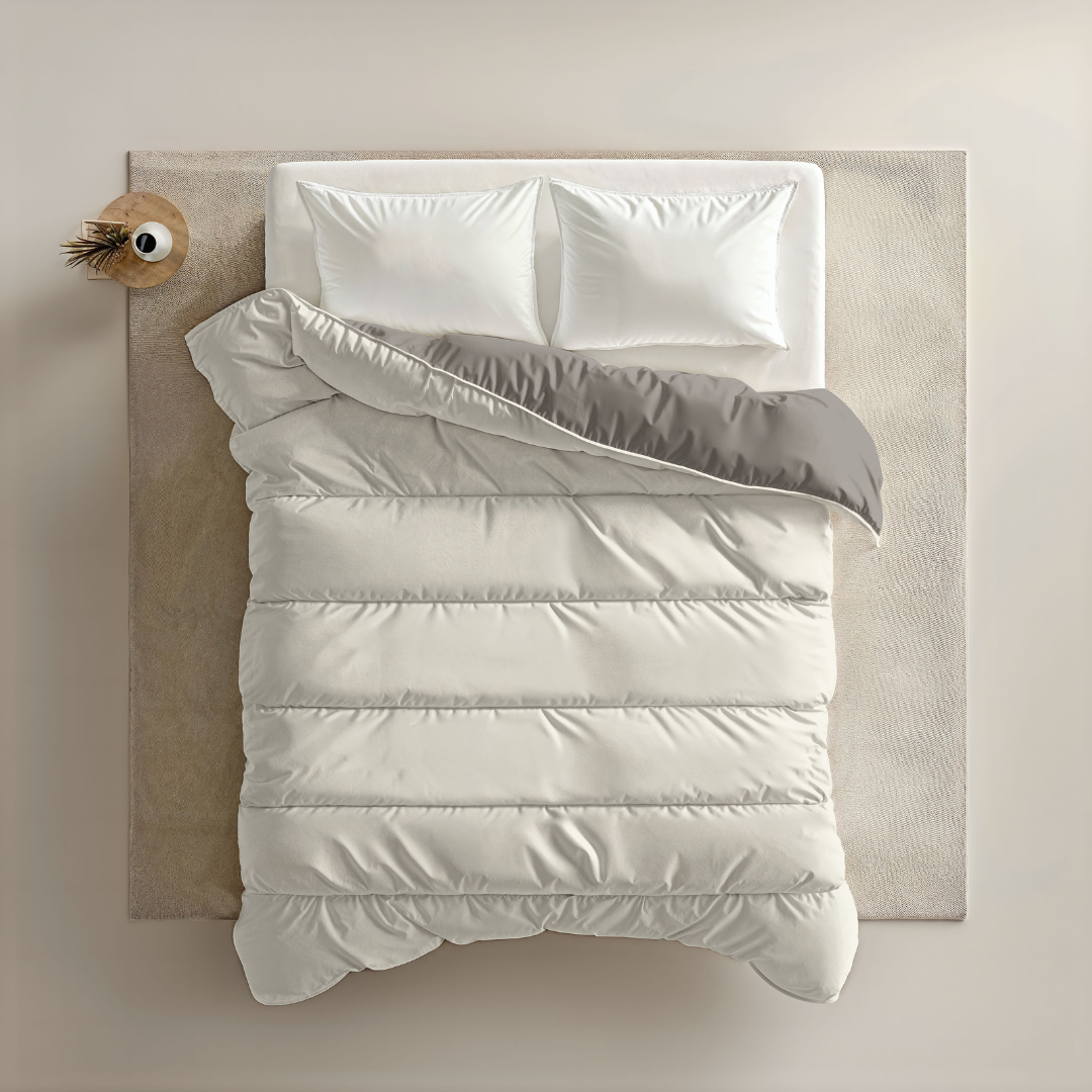 Zelesta Royalbed - Gris Tendre & Crème