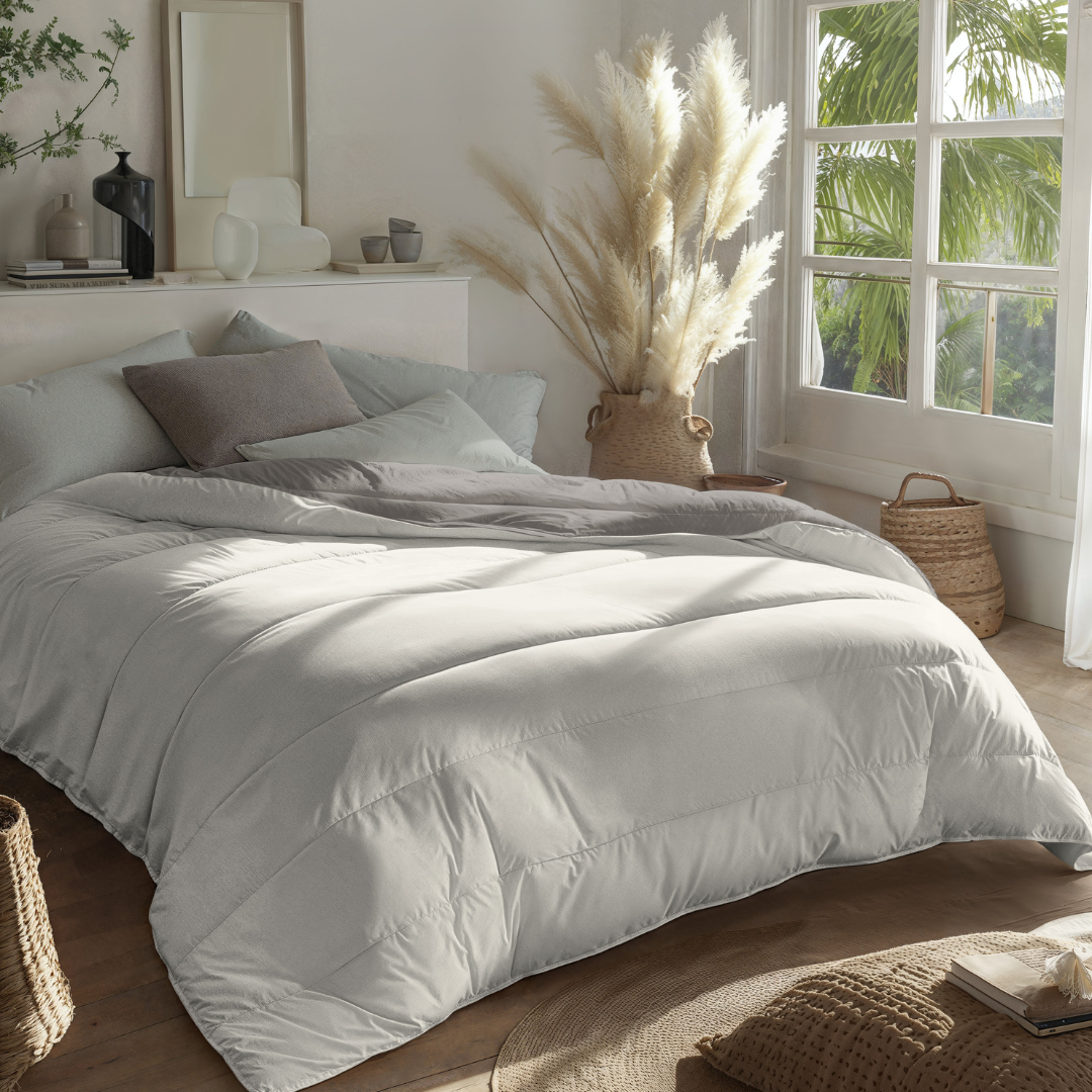 Zelesta Royalbed - Gris Tendre & Crème