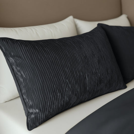 Ensemble de 2 taies d'oreiller Zelesta Special Velvet Chic - Anthracite
