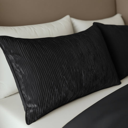 Ensemble de 2 taies d'oreiller Zelesta Special Velvet Chic - Noir