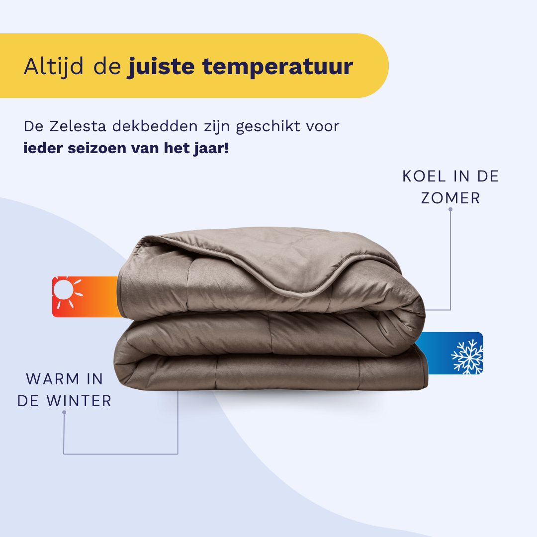 Couette spéciale en velours Zelesta - Taupe