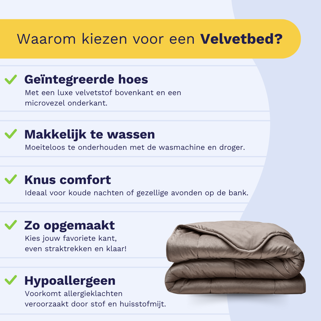 Couette spéciale en velours Zelesta - Taupe
