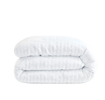Zelesta Deluxe Hotel Stripe Satin Cotton Couette - Blanc