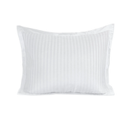 Zelesta Deluxe Hotel Stripe Satin Cotton Taies d'oreiller Lot de 2 - Blanc