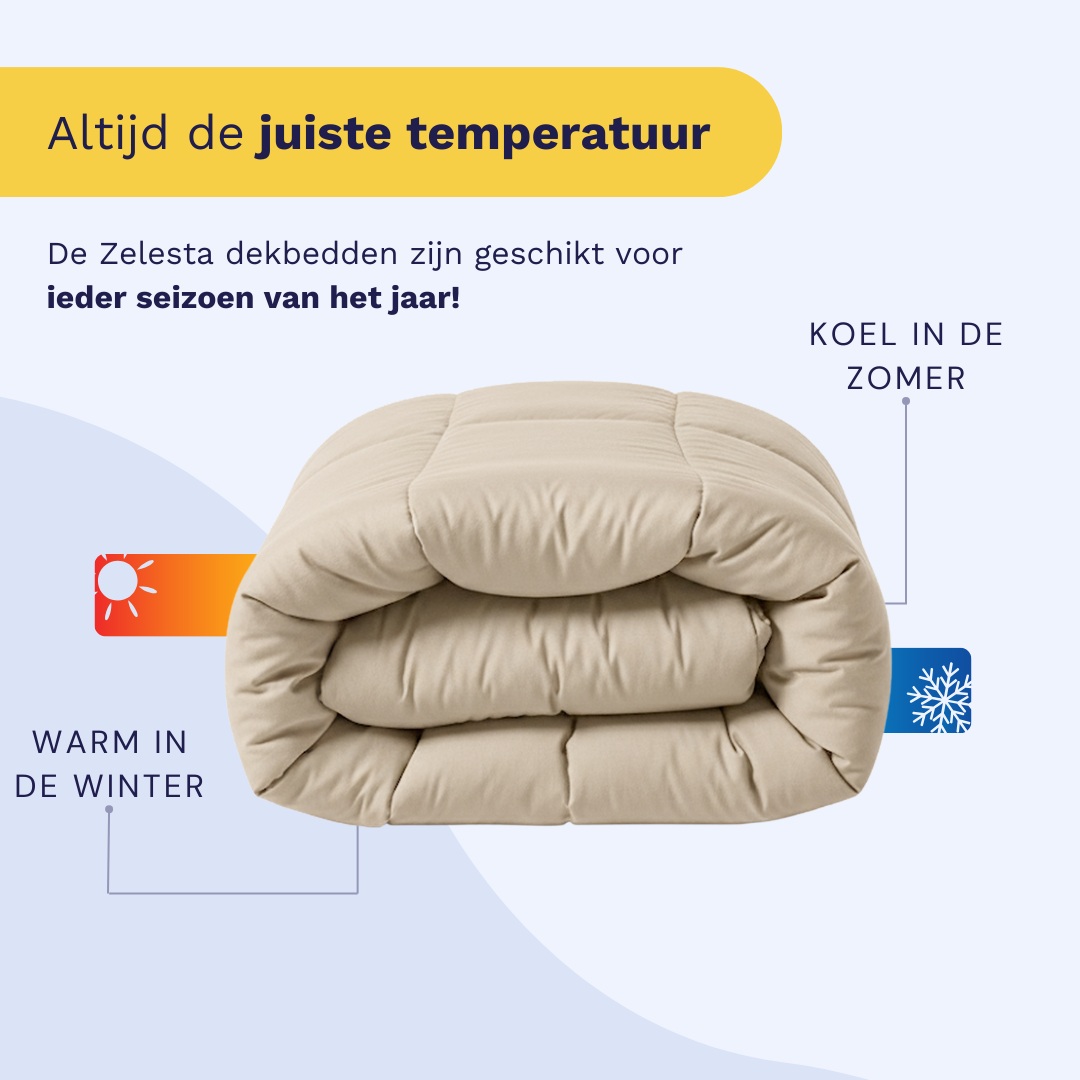 Couette Zelesta Pure Uni Cotton - Sable du Désert