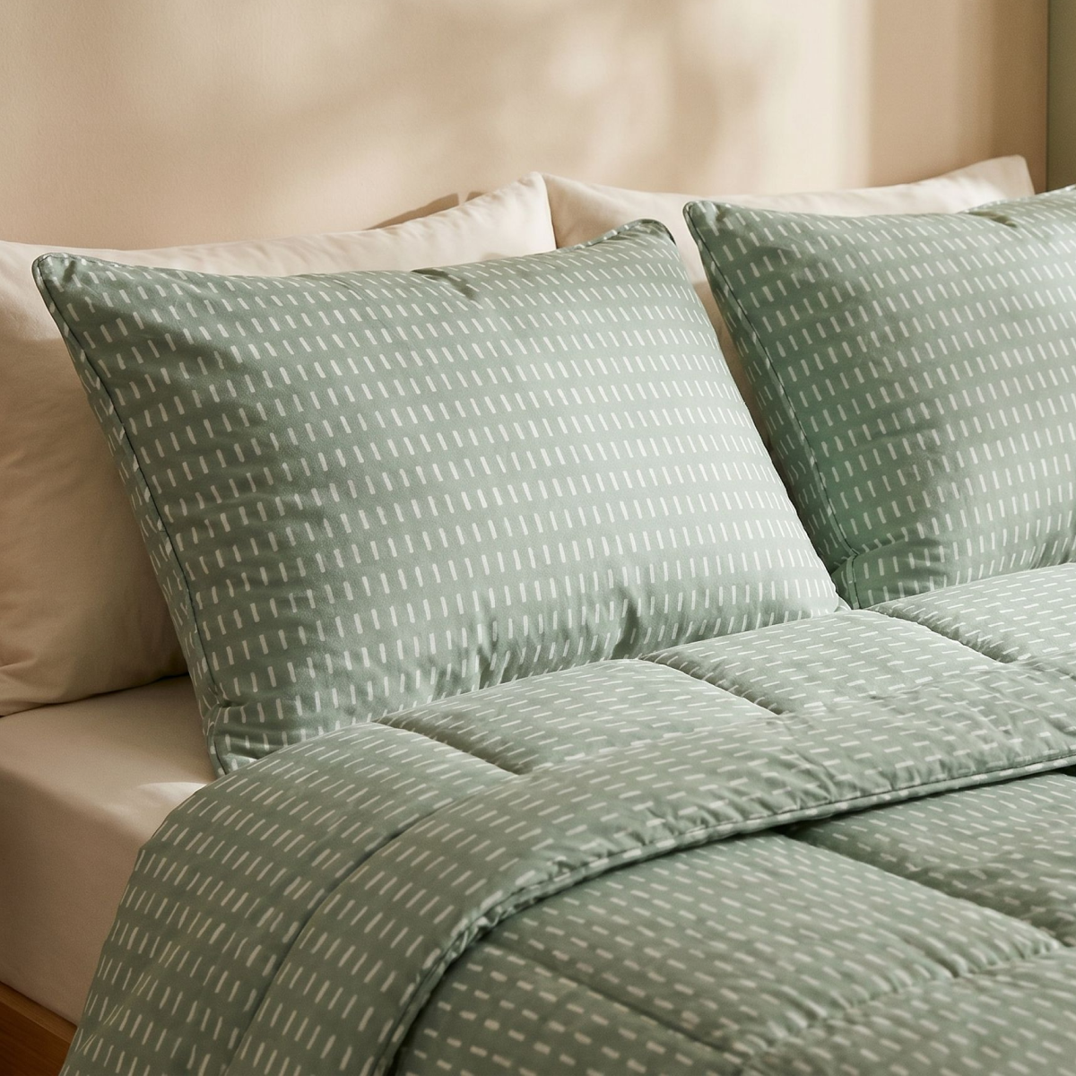 Couette d'été Zelesta Comfort Design - Points olive