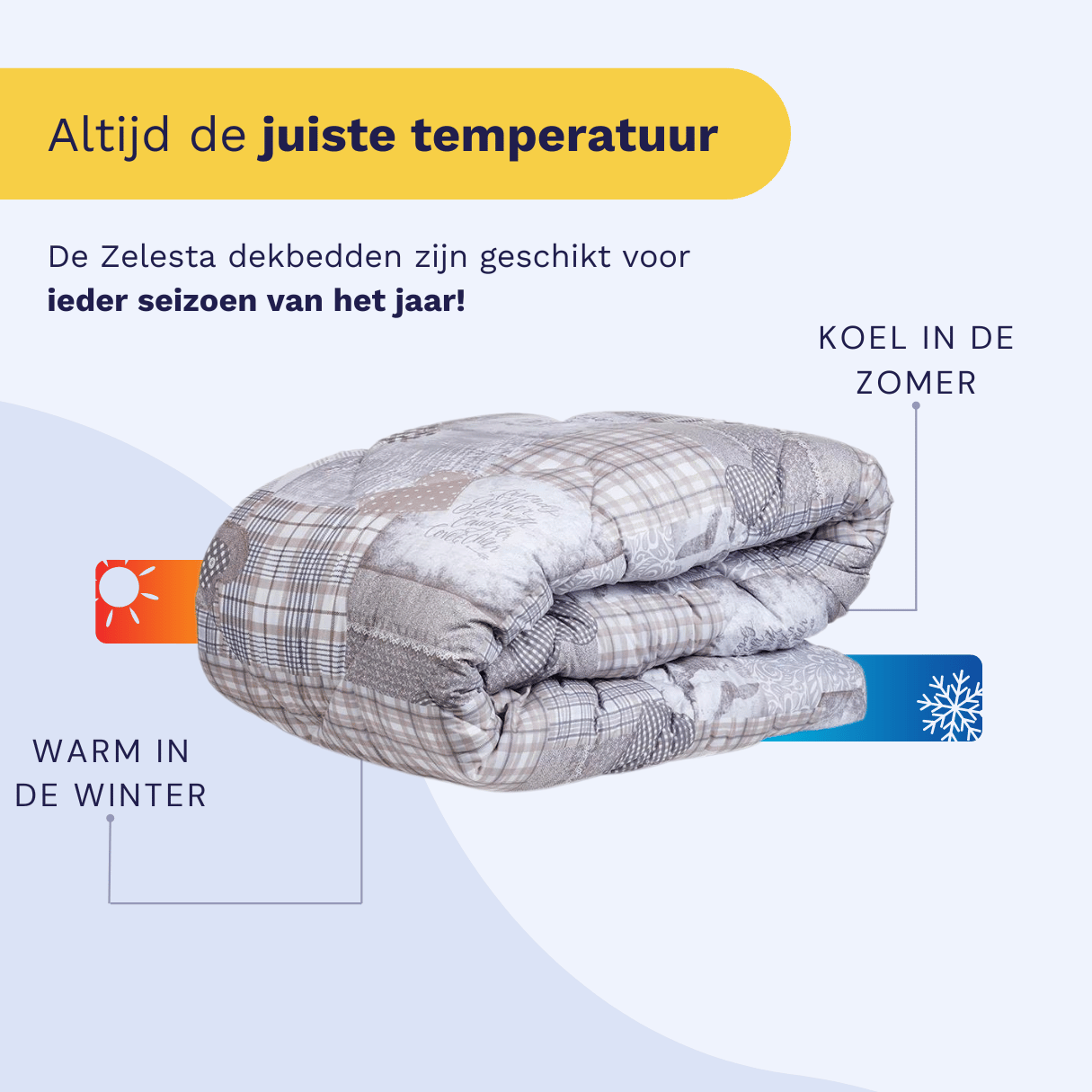 Couette Zelesta Comfort Design - Cœurs en patchwork