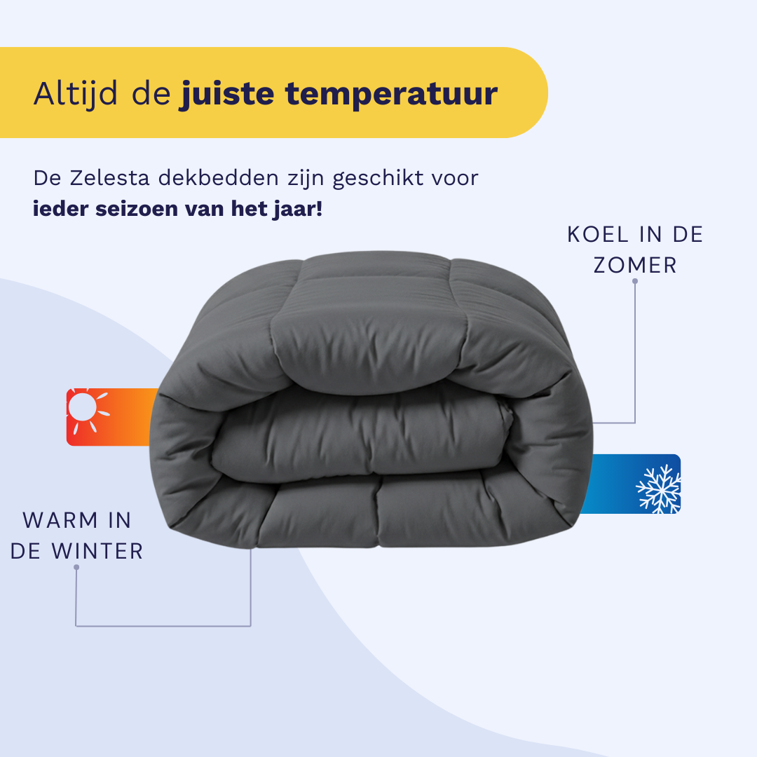 Zelesta Comfort Uni Duvet - Gris Pierre