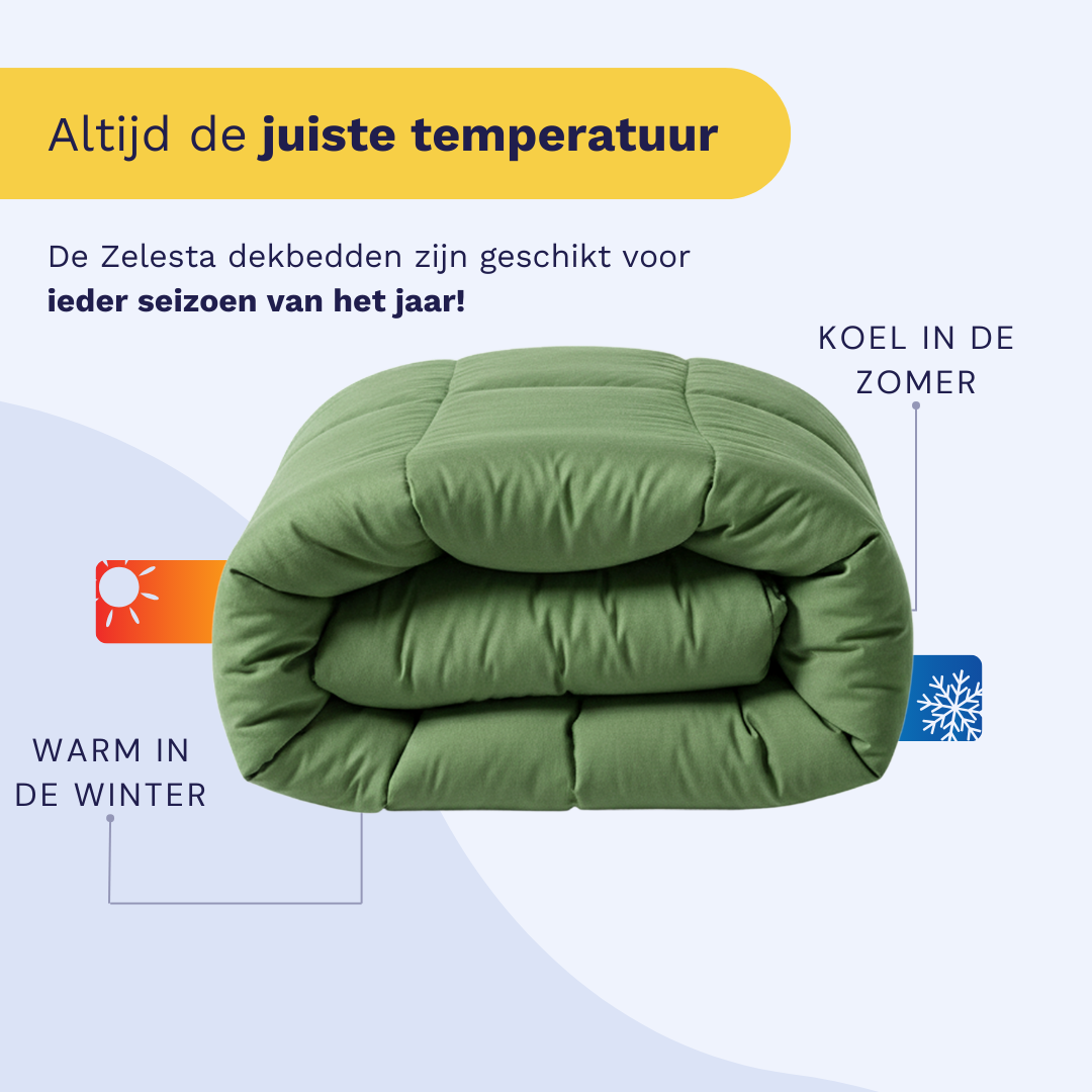 Zelesta Comfort Uni Duvet - Vert Sauge