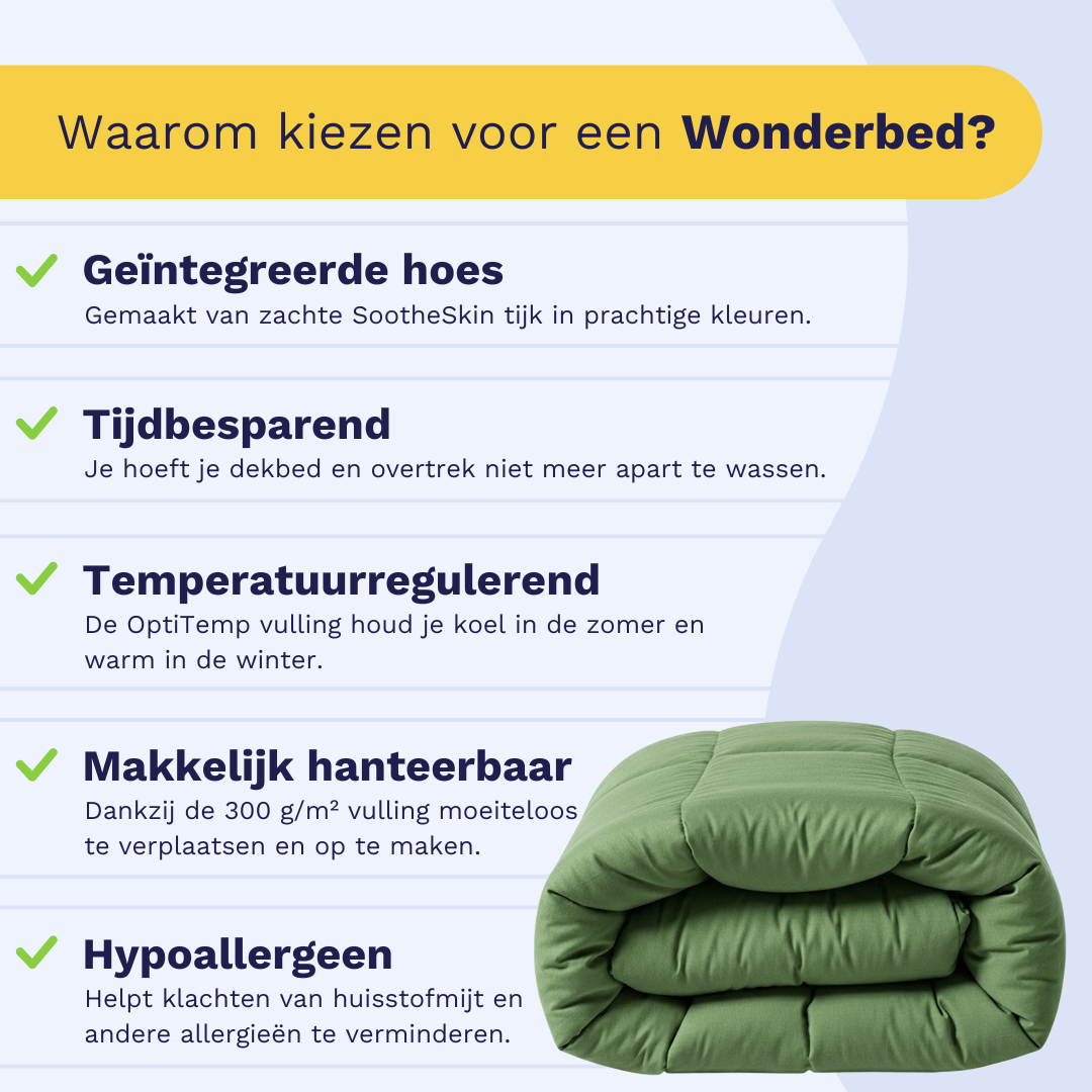 Zelesta Comfort Uni Duvet - Vert Sauge