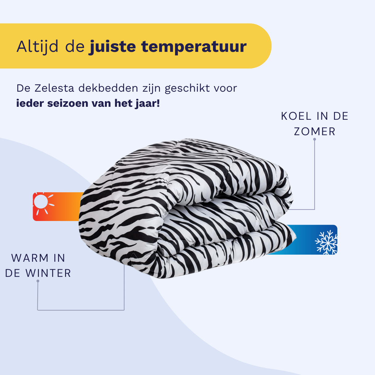 Couette Zelesta Comfort Design - Peau de zèbre
