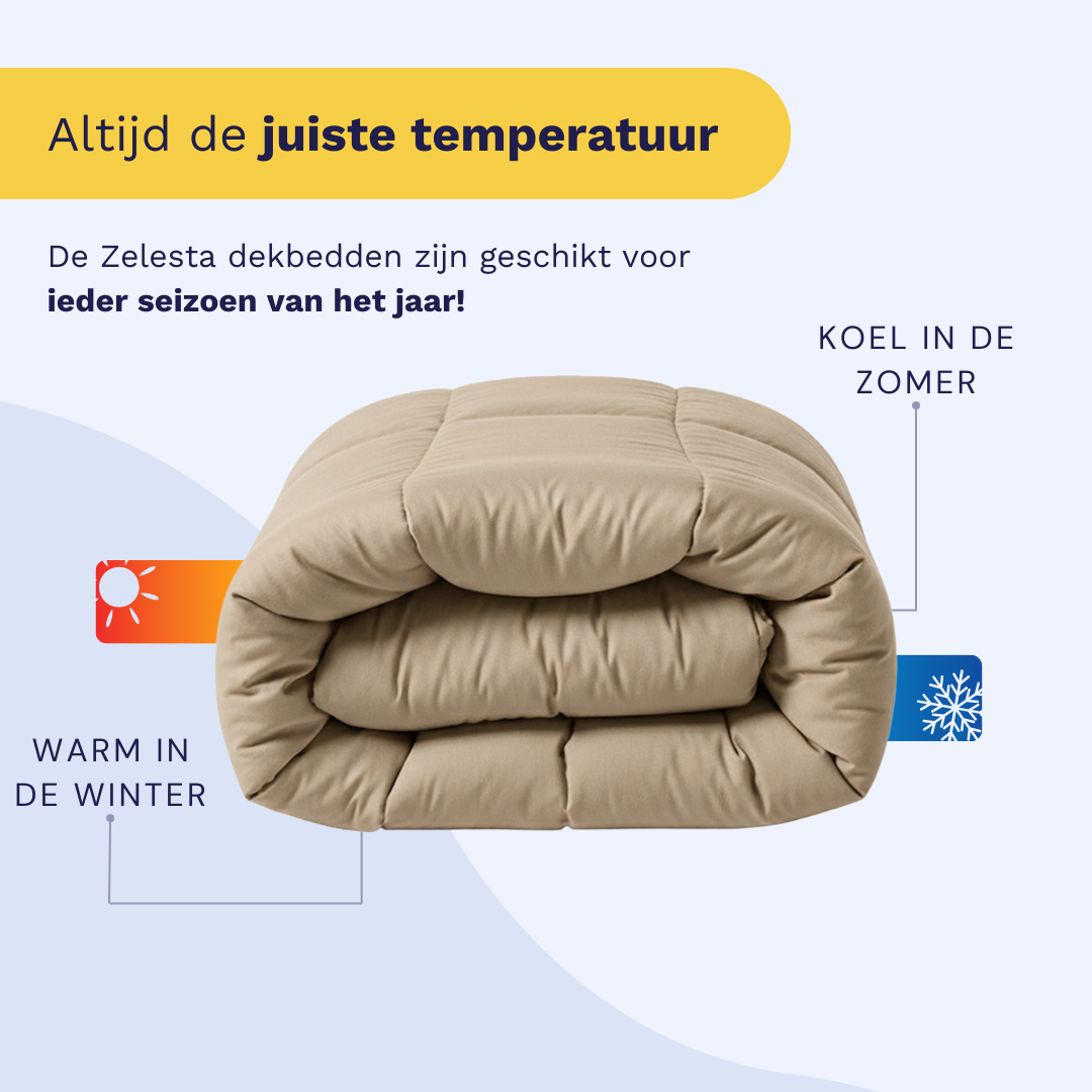 Zelesta Comfort Uni Duvet - Sable Chaud