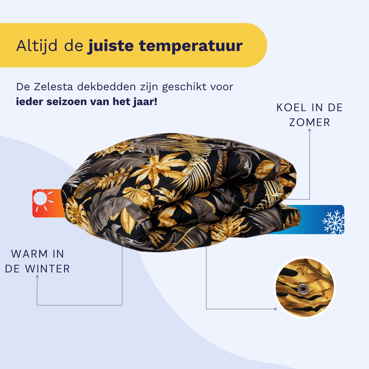 Zelesta Comfort Design 4-Season Duvet - Golden Leaves image