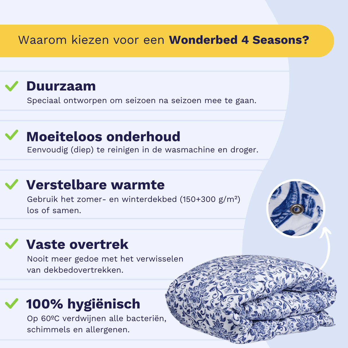Zelesta Comfort Design 4-Season Duvet - Old Dutch image