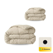 Couette Zelesta Pure Uni Cotton 4 saisons - Sable du désert