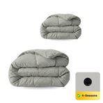 Couette Zelesta Pure Uni Cotton 4 saisons - Gris Matin