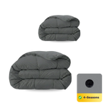 Couette Zelesta Comfort Uni 4 saisons - Gris Pierre