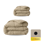 Couette Zelesta Pure Uni Cotton 4 Saisons - Taupe Blush
